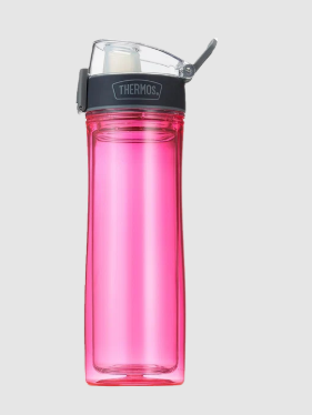 Thermos Trinkflasche Tritan doppelwandig, Pink, 530ml